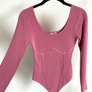 FASHION NOVA Mauve Longsleeve Bodysuit